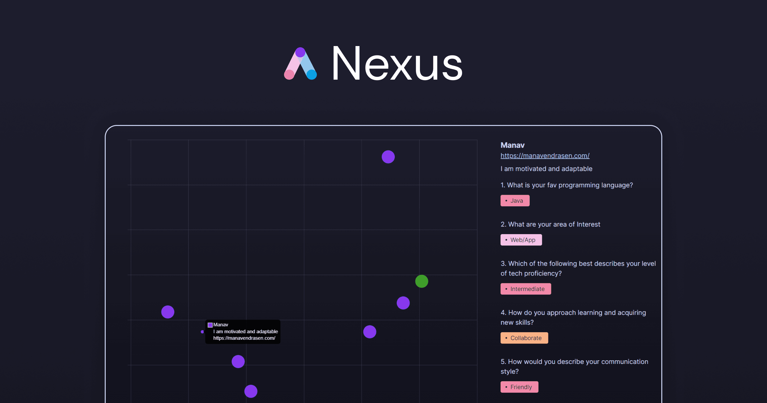 Nexus - Networking with Data-Driven Surveys | Appwrite Hashnode Hackathon